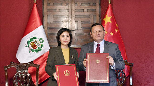  El gobierno chino concede en donación 14 millones de dólares al Perú