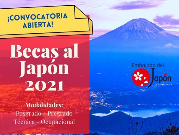  Postula hasta el 31 de agosto a becas de posgrado, pregrado, técnica y ocupacional al Japón 2020