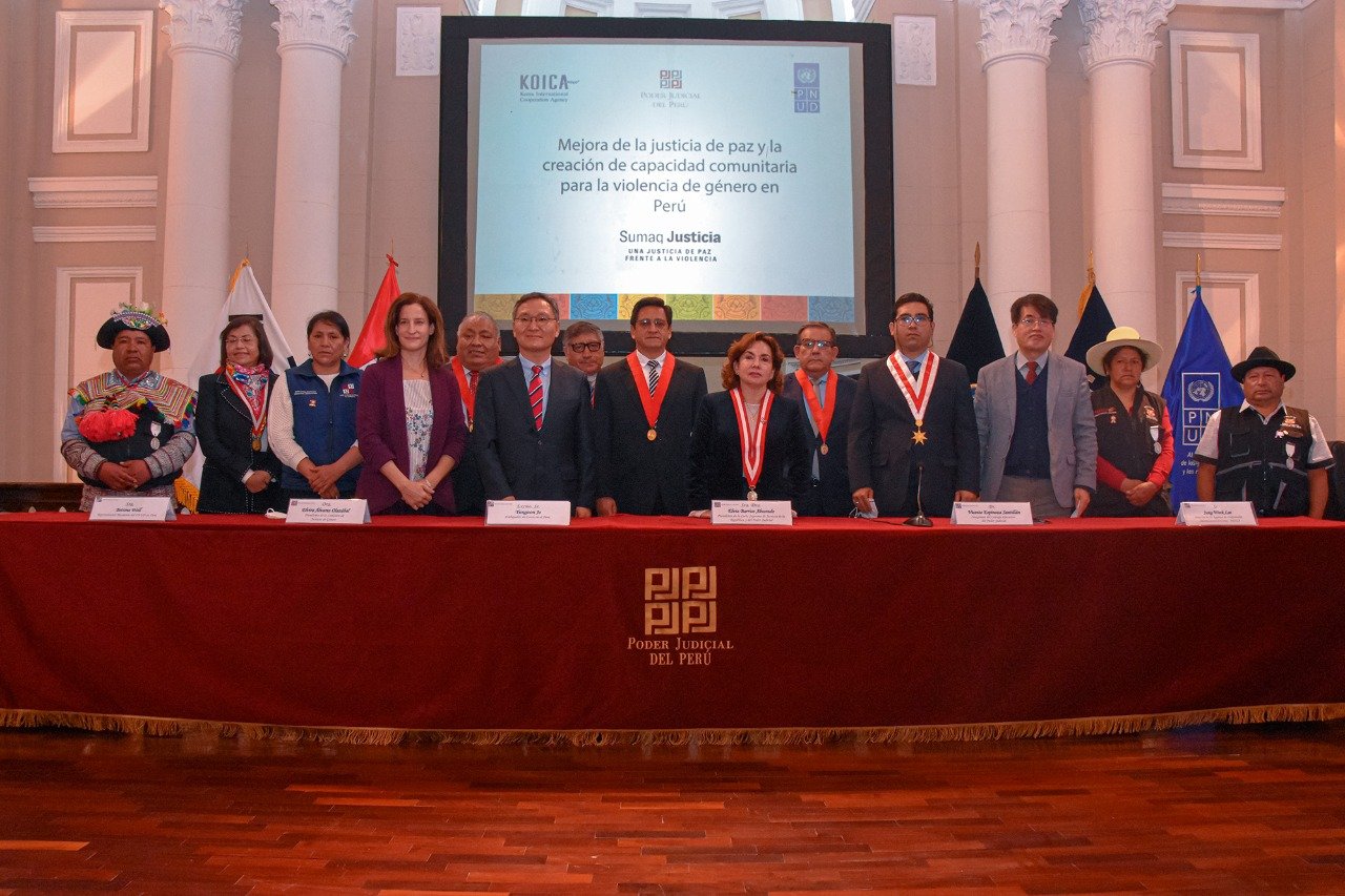 KOICA, el Poder Judicial y el PNUD presentaron el proyecto Sumaq Justicia